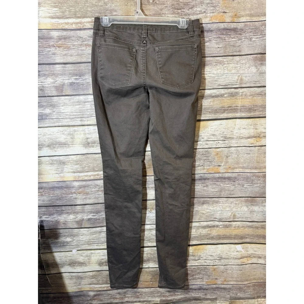 prAna Kayla Jeans Skinny Dark Mud Brown Organic Stretch Tall 0 25 x 35 Gorpcore